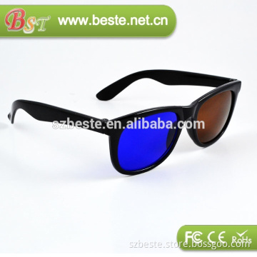 good quality low price plastic amber blue anaglyph 3d glasses